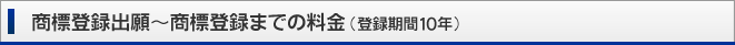 商標登録出願〜商標登録までの料金